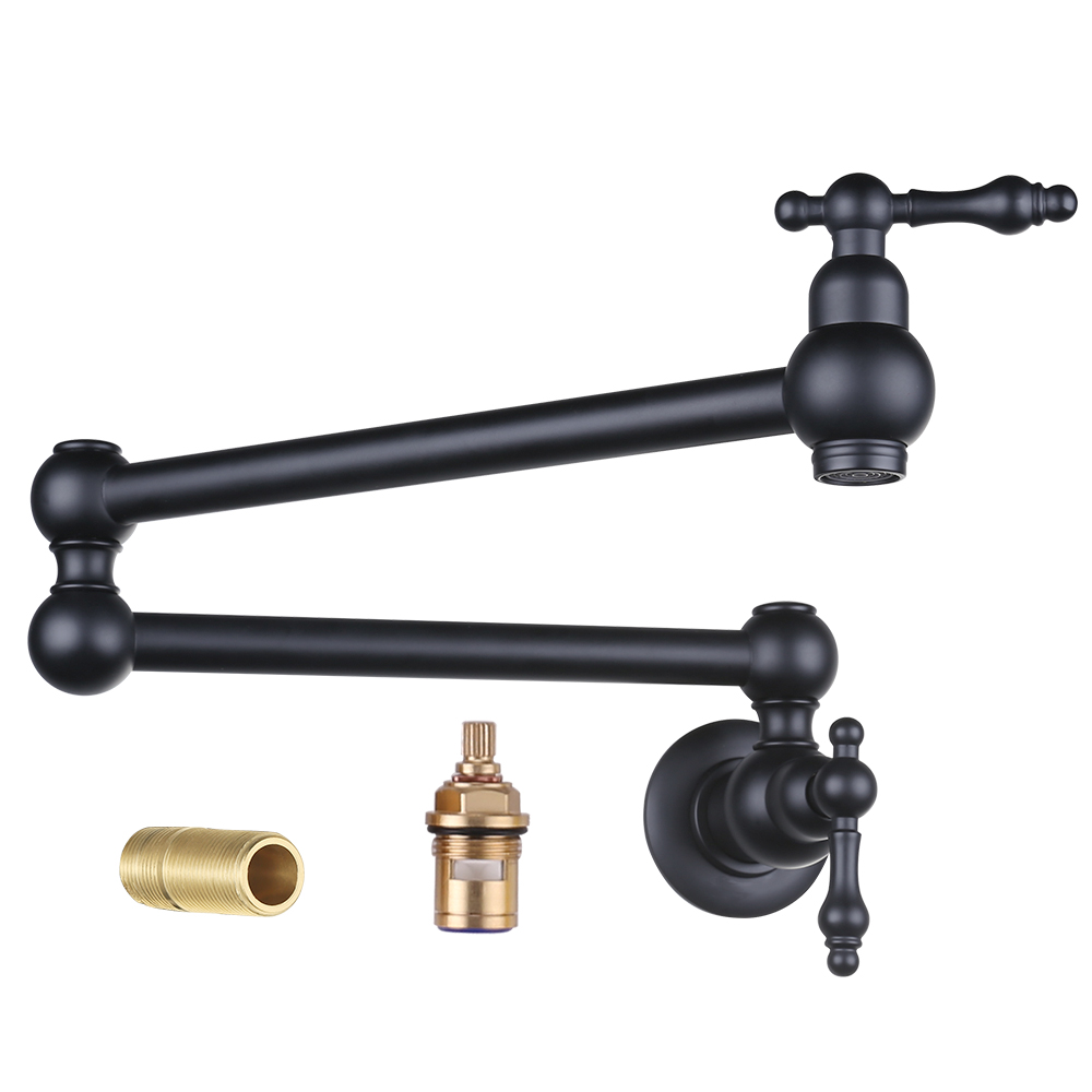 Matte Black Pot Filler Faucet Rotatable Faucet Brass Kitchen Faucet