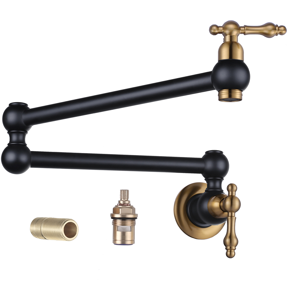 Wall Mount Pot Filler Faucet,Folding Kitchen Faucet Over Stove